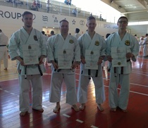 16. European Gasshuku Murcia Espanja maalis-huhtikuu 2018
Juha-Pekka Sura, Kari Kotilainen, Panu Lauttamus ja Matti Saarinen