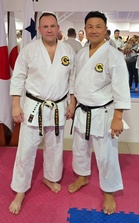 Sensei Norihiko Masuda 7. dan ja sensei Jouni Hirsimäki 6. dan
