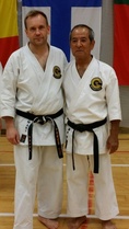14. European Gasshuku Hasselt Belgia toukokuu 2015
Jouni Hirsimäki ja sensei Tokimitsu Minei 8. dan