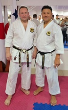 Sensei Norihiko Masuda 7. dan ja sensei Jouni Hirsimäki 6. dan